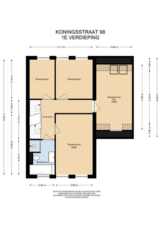 Floorplan - Koningsstraat 98, 1432 PL Aalsmeer